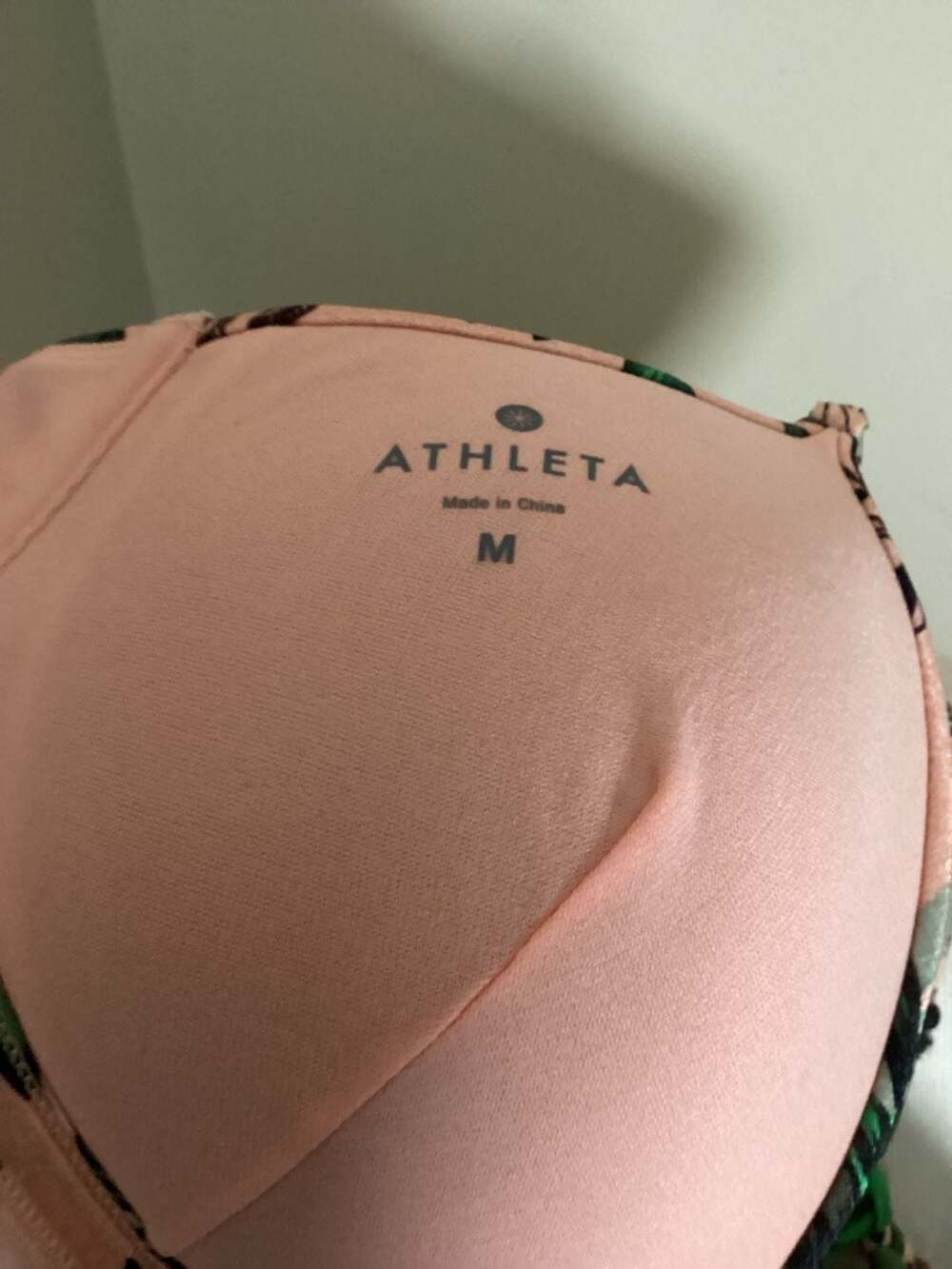 Athleta Floral Strappy Back Tankini Top Size M - Picture 2 of 3